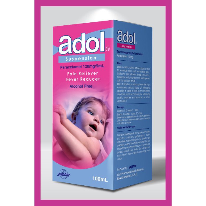 ADOL SUSPENSION 120MG-5ML 100ML ADOL SUSPENSION 120MG/5ML 100ML - Image 1