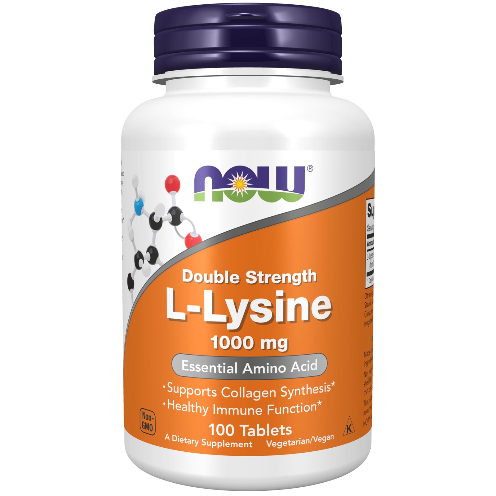 NOW L-LYSINE 1000MG 100S NOW L-LYSINE 1000MG 100S - Image 1