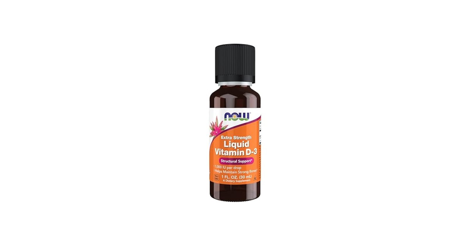 Now Extra Strength Vitamin D3 Drops 30ml Now Extra Strength Vitamin D3 Drops 30ml - Image 1