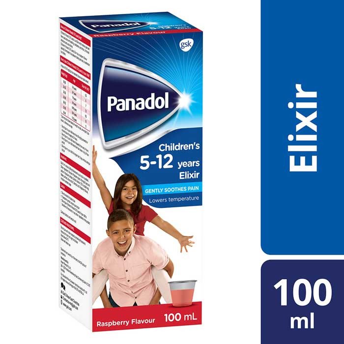 PANADOL CHILDREN ELIXIR 5-12 YRS 100ML PANADOL CHILDREN ELIXIR 5-12 YRS 100ML - Image 1
