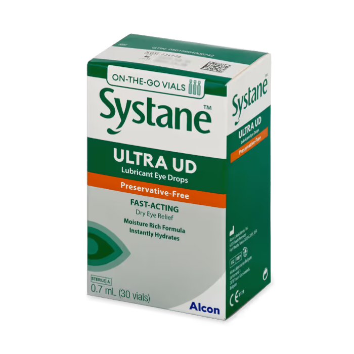 107895--1 Systane Ultra U.D. Lubricant Eye Drops, Preservative-Free Vials - Fast Dry Eye Relief & Long-Lasting Hydration – 30x0.7ml - Image 1