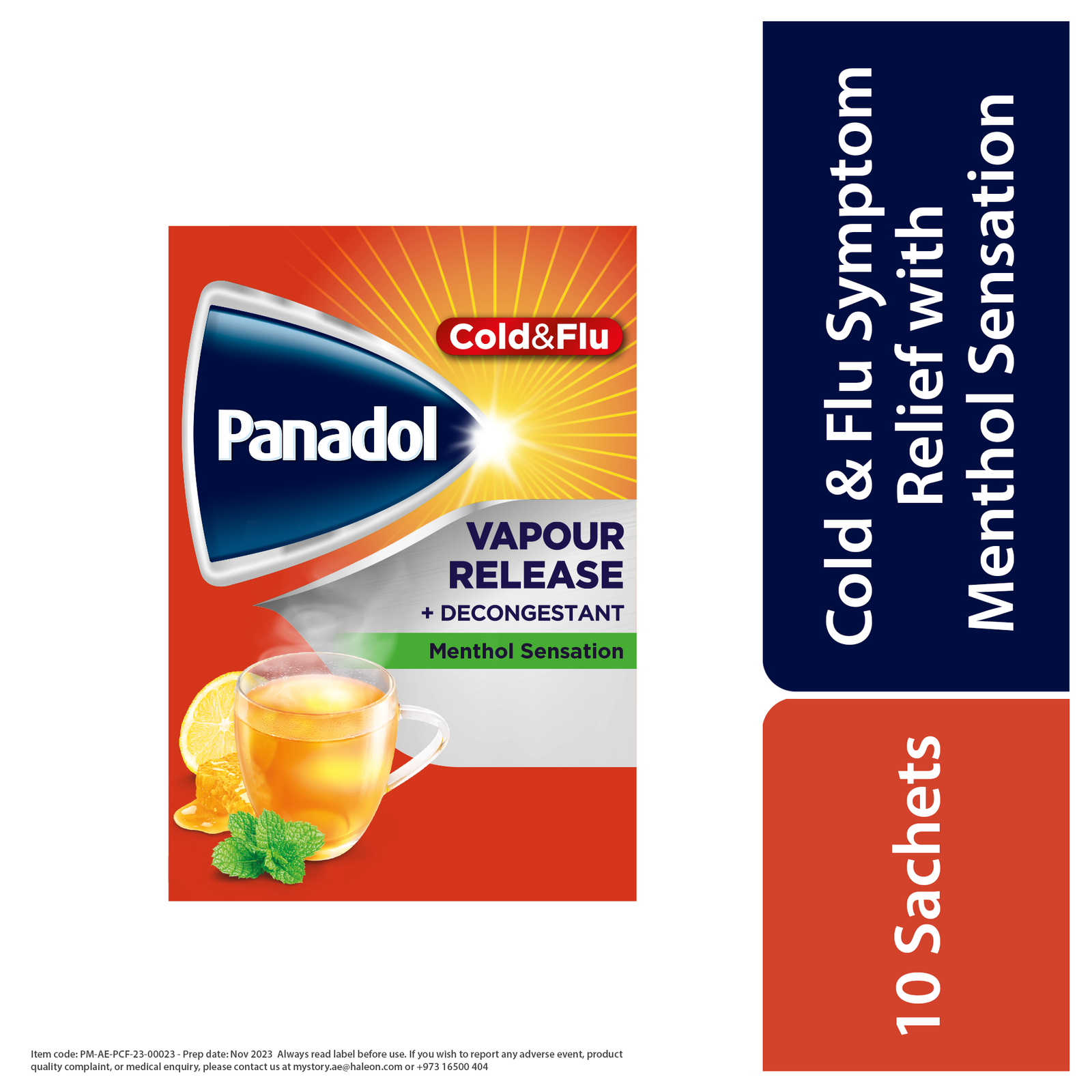 111402-001 Panadol Cold & Flu Vapour Release - Fast relief from cold & flu symptoms, 10 Sachets - Image 1