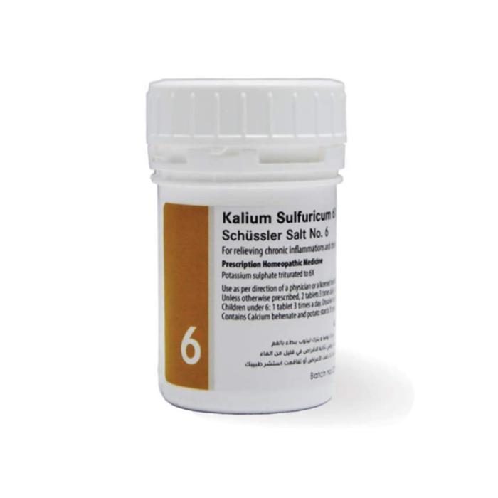 128827 Adler Schussler Salt No. 6 Kalium Sulfuricum {6x 200} 100 tablets - Image 1