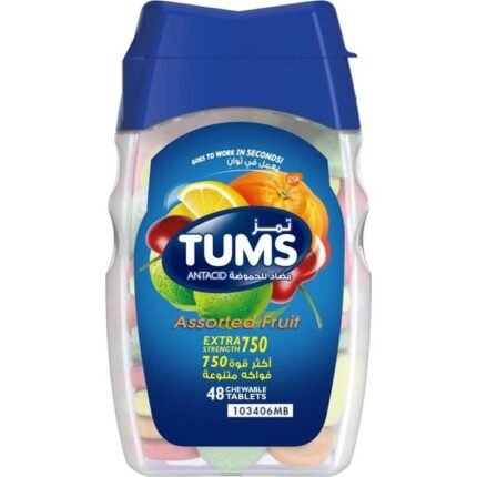 Tums Extra Strength Assorted Fruit 750mg 48's