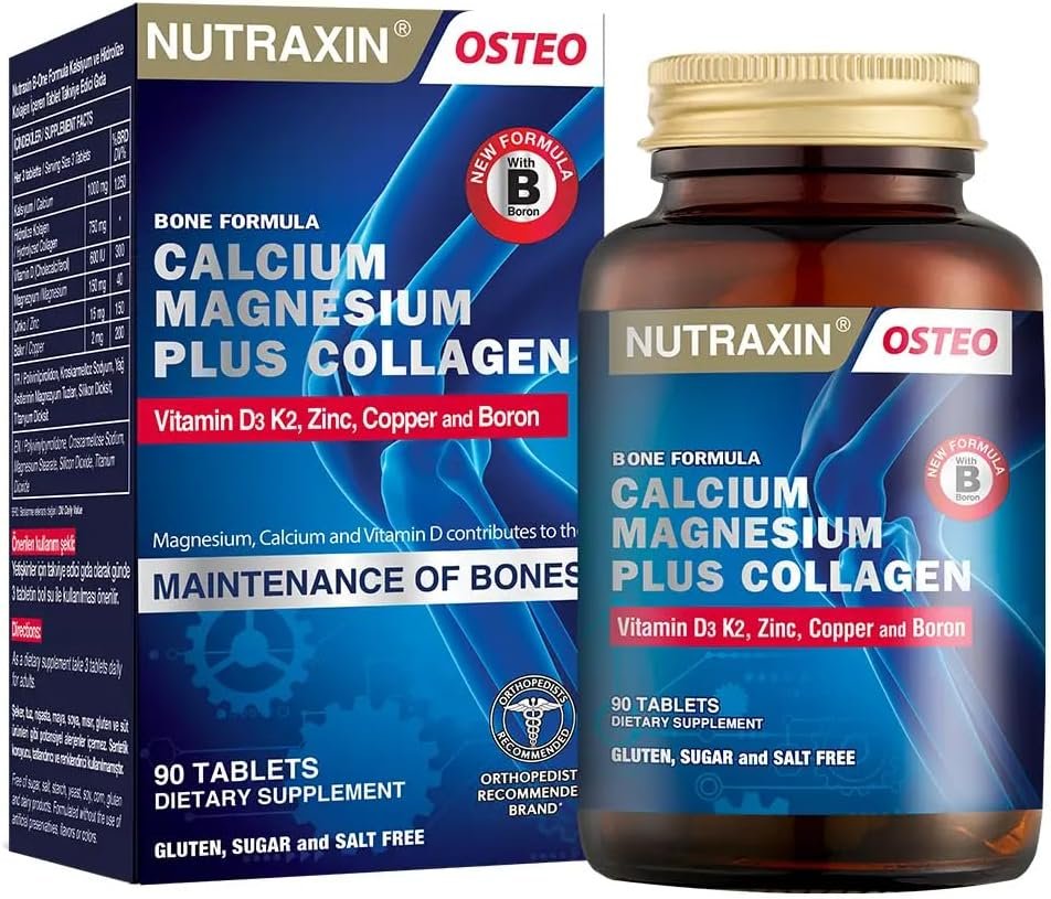 71Qz1DDAofL._AC_SL1000_ Nutraxin Osteo B-One Formula with Type 1 Collagen 90 Tablets – Advanced Bone & Joint Support Supplement with Calcium, Vitamin D3 & K2 to Support Bone Strength and Joint Mobility - Image 1
